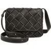 Bottega Veneta Topstitched Intreccciato Leather Messenger Bag