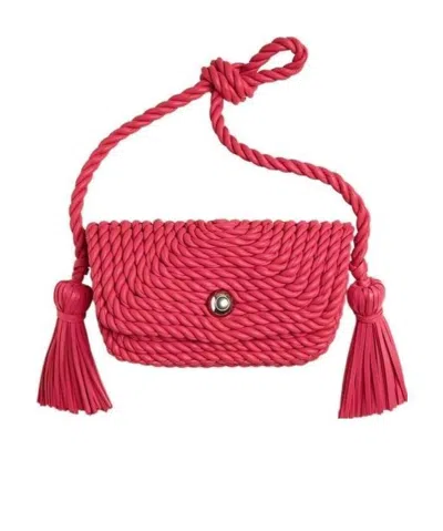Bottega Veneta Torchon Crossbody Bag In Red
