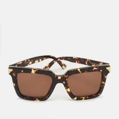 Pre-owned Bottega Veneta Tortoise Brown Bv1005s Square Sunglasses