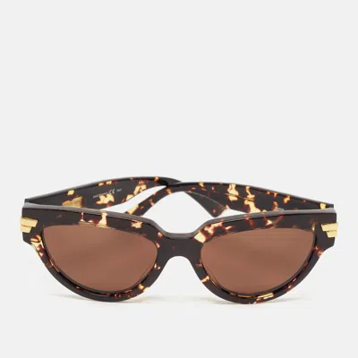 Pre-owned Bottega Veneta Tortoise Brown Bv1035s Cat Eye Sunglasses