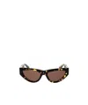 Bottega Veneta Tortoiseshell Cat-eye Frame Sunglasses In Brown