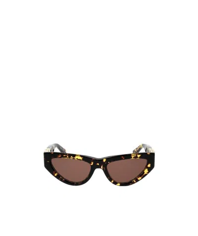 Bottega Veneta Tortoiseshell Cat-eye Frame Sunglasses In Brown