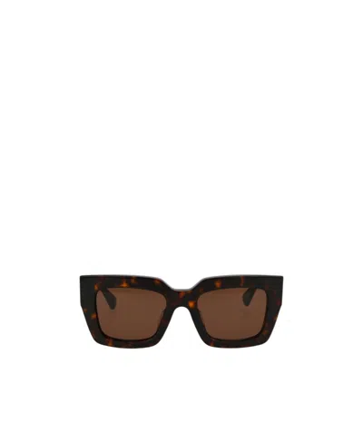 Bottega Veneta Tortoiseshell-effect Oversized Sunglasses In Black