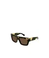 Bottega Veneta Tortoiseshell-frame Design Sunglasses In Black