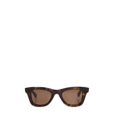 Bottega Veneta Tortoiseshell Square-frame Sunglasses In Brown