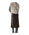 Bottega Veneta Toscana Shearling Cropped Gilet In Gray