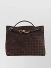 Bottega Veneta Tote Bag Woven Texture Handle In Red