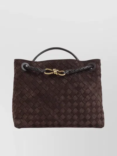 Bottega Veneta Tote Bag Woven Texture Handle In Red