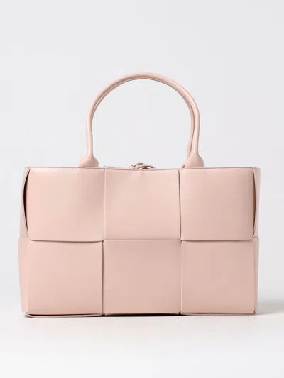 Bottega Veneta Tote Bags  Woman Color Pink In Metallic