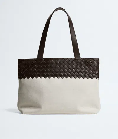 Bottega Veneta Small Intrecciato Zipped Tote In Multi