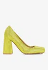 Bottega Veneta Gem-embellished Square-toe Pumps In Kiwi