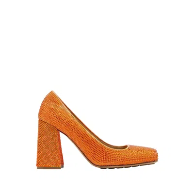 Pre-owned Bottega Veneta Tower Pumps In Orange