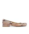 Bottega Veneta Tower Python-print Ballerina Shoes In Multicolor