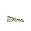 Bottega Veneta Tower Python-print Ballerina Shoes