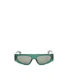 Bottega Veneta Translucent Oval-frame Sunglass In Gray