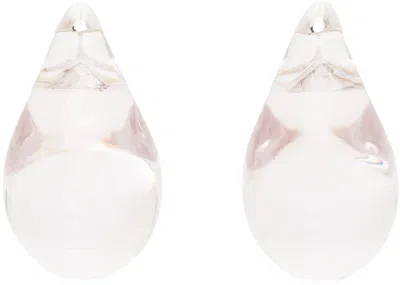 Bottega Veneta Transparent Drop Earrings In 8340 Transparent