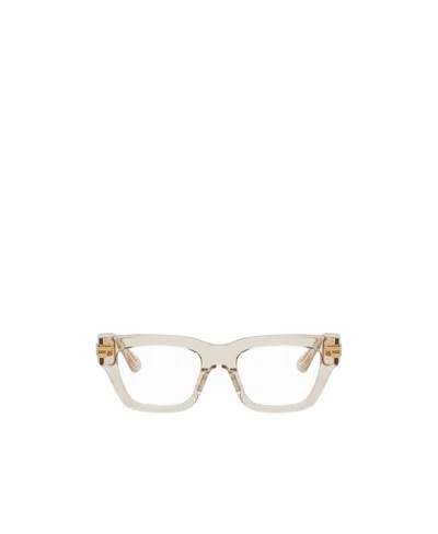 Bottega Veneta Transparent-frame Design Glasses In White