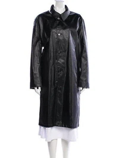 Pre-owned Bottega Veneta Trench Coat In Black