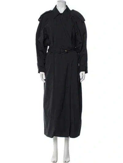 Pre-owned Bottega Veneta Trench Coat In Black
