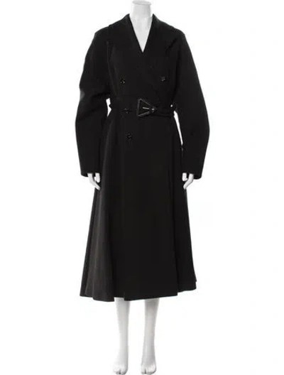 Pre-owned Bottega Veneta Trench Coat In Black