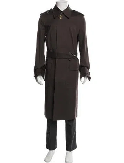 Pre-owned Bottega Veneta Trench Coat In Brown
