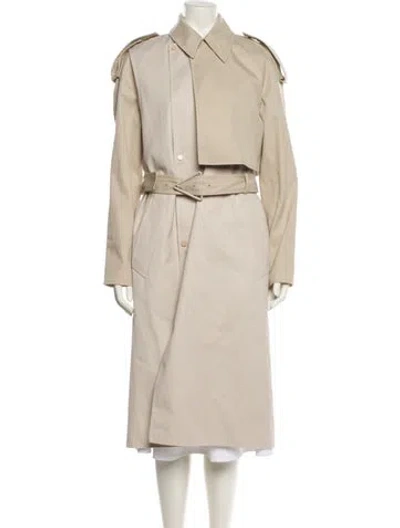 Pre-owned Bottega Veneta Trench Coat In Neutral