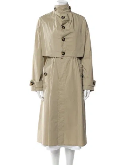 Pre-owned Bottega Veneta Trench Coat In Neutral