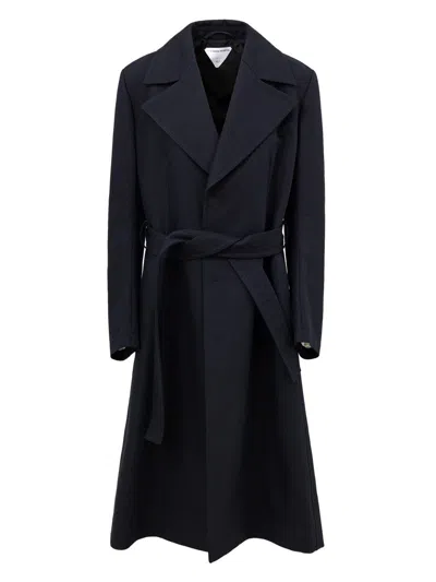 Bottega Veneta Trench Double Cotton Canvas In Blue