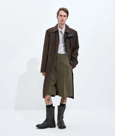 Bottega Veneta Trenchcoat Aus Seide Und Nylon In Brown