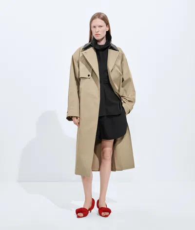 Bottega Veneta Trenchcoat Aus Baumwolle-beige In Neutral