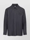 Bottega Veneta Triangle Back Denim Shirt In Black