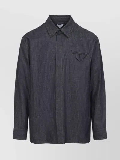 BOTTEGA VENETA TRIANGLE BACK DENIM SHIRT