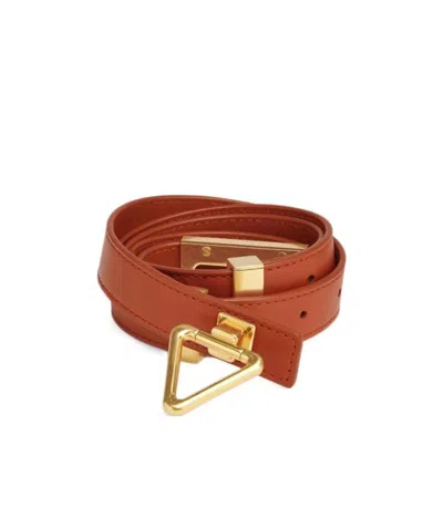 Bottega Veneta Triangle Buckle Belt In Brown