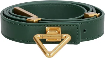 Bottega Veneta Triangle Buckle Belt In Black