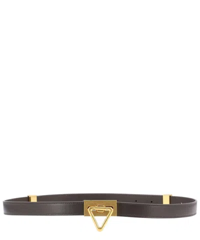Bottega Veneta Triangle Buckle Belt In Mocha