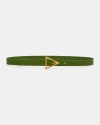 Bottega Veneta Triangle Belt Accessories In Avocado Gold