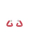 Bottega Veneta Triangle Hoop Earrings In Red