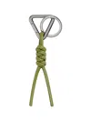 Bottega Veneta Triangle Key Ring With Hook In Metallic
