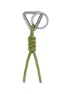 Bottega Veneta Triangle Key Ring With Hook Accessories In Green