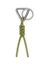 Bottega Veneta Triangle Key Ring With Hook Accessories In Green