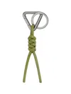 Bottega Veneta Triangle Key Ring With Hook Accessories In Green