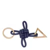 Bottega Veneta Triangle Keyring Knot Detail In Blue