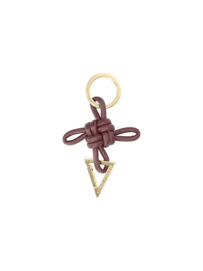 Bottega Veneta "triangle" Keyring In Brown