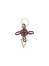 Bottega Veneta Brown Triangle Keychain In Brown