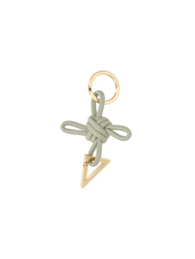 Bottega Veneta "triangle" Keyring In Green