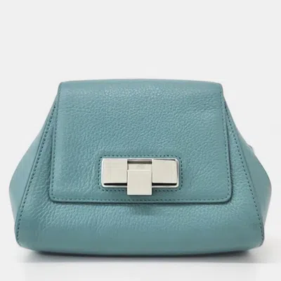 Pre-owned Bottega Veneta Triangle Mini Belt Bag In Blue