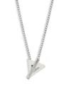 Bottega Veneta Triangle Necklace, 22.5 In Argento