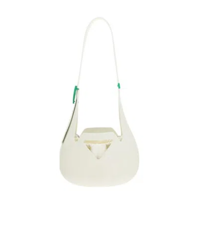 Bottega Veneta Triangle Shoulder Bag In White