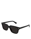 Bottega Veneta Triangle Stud Square Sunglasses, 50mm In Black