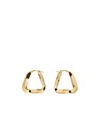Bottega Veneta Triangular Hoop Earrings In Yellow